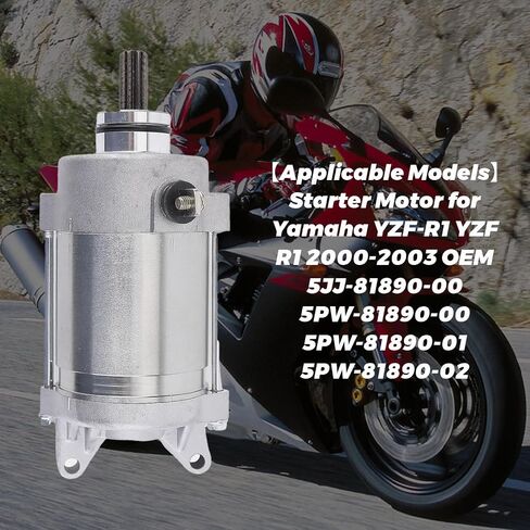 KARSEE Motorcycle Starter Motor 1RC-81890-00 High Torque Compatible with Yamaha MTN850 MT09 SP for Yamaha FJ09 FJ-09 FZ09 FZ-09 MT09 MT-09 MT09A B7N-81890-00 in Saudi Arabia