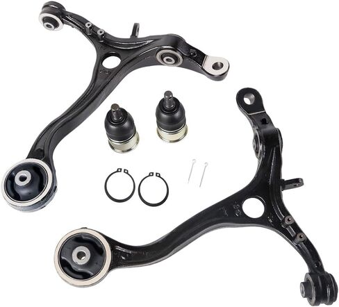 طقم تعليق أمامي 4 قطع من IRONTREE، 2 أذرع تحكم أمامية سفلية يمينية K641112 K641113 ومفاصل كروية K500081 متوافقة مع 2008-2012 Honda Accord، 2009-2014 Acura TSX، 51360TA0A00 51350TA0A00 in Kuwait