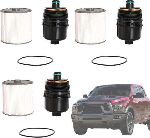 فلتر زيت محرك الديزل البيئي مع فلتر الوقود مناسب لرام 1500 DT، لسيارة جيب رانجلر JL جلاديتور 2020-2023 استبدال 68507598AA 68498720AA 68436631AA in Kuwait