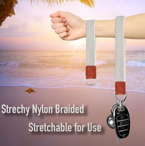 for Nissan Key Fob Cover with Wristlet Keychain Soft Key Shell Case 2023 2024 2025 Rogue Pathfinder and 2024 Sentra, 5 Buttons Accessories(Silver-White, 5 Buttons) in Saudi Arabia