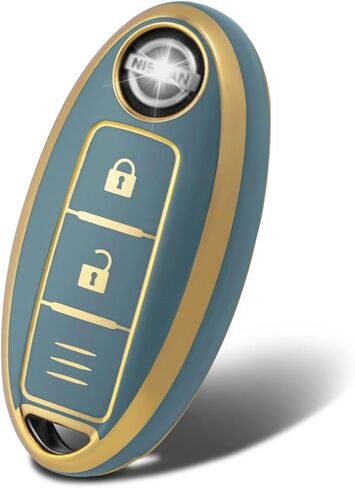 for Nissan 3 Buttons Key Fob Cover,Premium Soft TPU Key Fob Cover Case Compatible with Infiniti EX35 EX37 FX35 FX37 FX45 FX50 Q70 QX50 QX70(Jade Pattern) in Kuwait