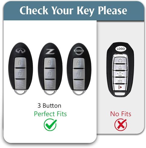 for Nissan 3 Buttons Key Fob Cover,Premium Soft TPU Key Fob Cover Case Compatible with Infiniti EX35 EX37 FX35 FX37 FX45 FX50 Q70 QX50 QX70(Jade Pattern) in Kuwait