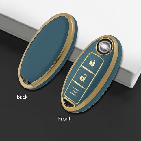 for Nissan 3 Buttons Key Fob Cover,Premium Soft TPU Key Fob Cover Case Compatible with Infiniti EX35 EX37 FX35 FX37 FX45 FX50 Q70 QX50 QX70(Jade Pattern) in Kuwait