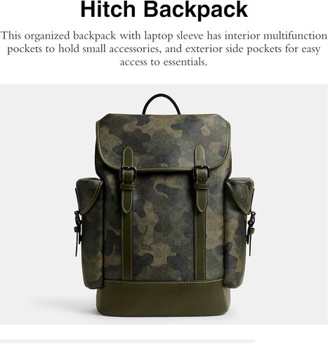 COACH Men's Hitch Backpack, Black, Standard in Saudi Arabia
