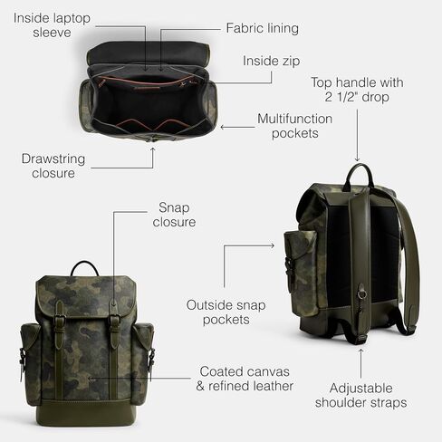 COACH Men's Hitch Backpack, Black, Standard in Saudi Arabia