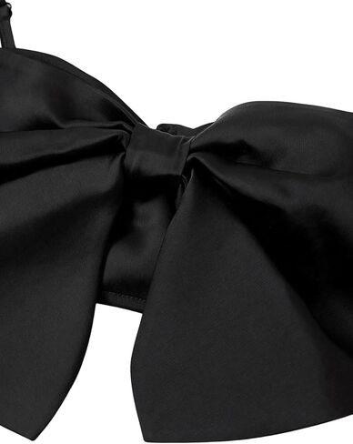 MakeMeChic Women's Bow Knot Sleeveless Camisole Spaghetti Strap Zip Back Summer Crop Cami Tops in Saudi Arabia