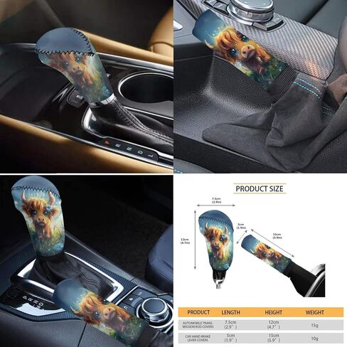 Wanyint Aztec Wolf Dream Catcher Car Seat Cover Full Set for 11, with Front Back Seat Covers Keychain Car Headrest Cover Cup Coasters Handbrake Cover and Gear Shift Cover for Women Men in Kuwait