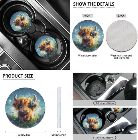 Wanyint Aztec Wolf Dream Catcher Car Seat Cover Full Set for 11, with Front Back Seat Covers Keychain Car Headrest Cover Cup Coasters Handbrake Cover and Gear Shift Cover for Women Men in Kuwait