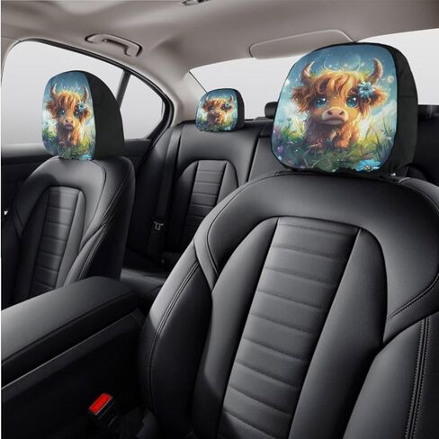Wanyint Aztec Wolf Dream Catcher Car Seat Cover Full Set for 11, with Front Back Seat Covers Keychain Car Headrest Cover Cup Coasters Handbrake Cover and Gear Shift Cover for Women Men in Kuwait