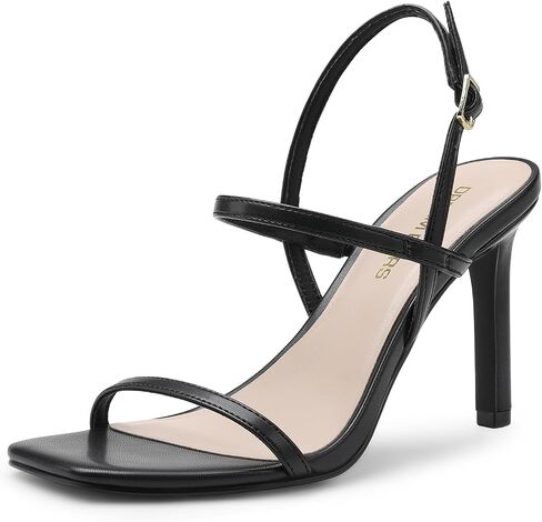DREAM PAIRS Women’s Slingback Heels High Stilettos Open Square Toe Ankle Strap Pumps Sexy Comfort Strappy Dress Shoes Wedding Bridal Heeled Sandals in Saudi Arabia