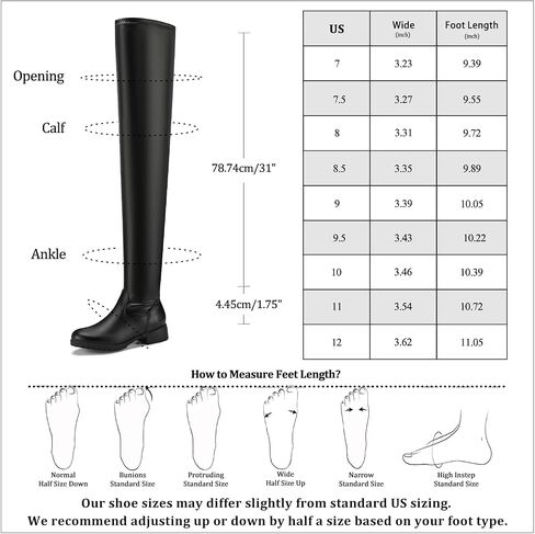 Stretchy Thigh High Boots for Women - Trendy Over Knee High Boots Waterproof Long Tube Skinny Punk Boots Knight Style Platform Rain Boots Cold Weather Must in Saudi Arabia