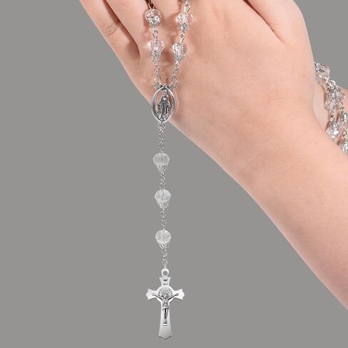 10Pcs Metal Saint Benedict Medals Cross Charm Rosary Center INRI Crucifix Pendant Beads DIY Catholic Jewelry Gifts Necklace Keychain for Men Women in Kuwait