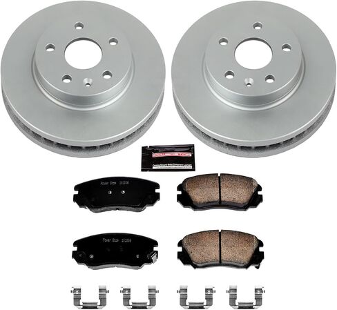 Power Stop KOE5522 Autospecialty Front Replacement Brake Kit-OE Brake Rotors & Ceramic Brake Pads For Buick LaCrosse, Buick Regal, Chevrolet Malibu, Chevrolet Malibu Limi, Saab 9-5 [Model Specific] in Saudi Arabia