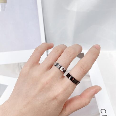 OIDIMS Cross Band Rings for Women Men Stainless Steel Hollow Wedding Bands Thumb Christian Lord's Prayer Cross Rings Fashion Comfort Fit Religious Jewelry Minimalist Promise Engagement Gift in Kuwait