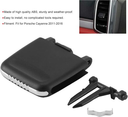 Qiilu Air Vent Clip Tab لبورشه كايين 2011-2016، ملحقات علامة تبويب منفذ تنفيس الهواء للسيارة، الصف الأمامي الخلفي في المنتصف، مجموعة أدوات تبديل فتحة التهوية لتكييف الهواء in Saudi Arabia