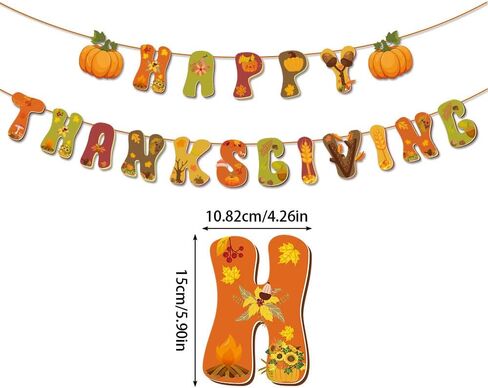 Happy Thanksgiving Banner Wall Decoration Pumpkin Fall Banner for Thanksgiving Window Thanksgiving Decoration, Fall Decoration in Saudi Arabia