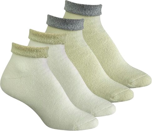 Sustainable Cotton Banana Stem Casual Ankle Socks, Soft, Cozy, Full Cushion, Men, Women, Kids, 4 Pack in Saudi Arabia