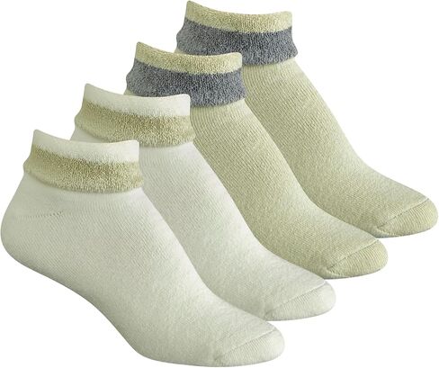 Sustainable Cotton Banana Stem Casual Ankle Socks, Soft, Cozy, Full Cushion, Men, Women, Kids, 4 Pack in Saudi Arabia