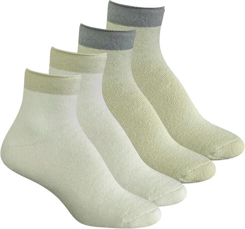 Sustainable Cotton Banana Stem Casual Ankle Socks, Soft, Cozy, Full Cushion, Men, Women, Kids, 4 Pack in Saudi Arabia