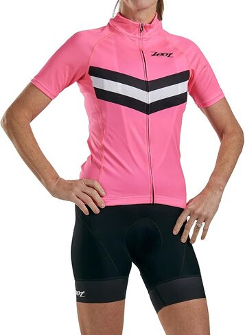 Zoot Women's Core Cycling Jersey, Breathable Short Sleeve Road Bike Jersey, Moisture Wicking, 3 Rear Pockets, UPF 30 Fabric in Kuwait