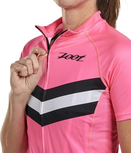 Zoot Women's Core Cycling Jersey, Breathable Short Sleeve Road Bike Jersey, Moisture Wicking, 3 Rear Pockets, UPF 30 Fabric in Kuwait