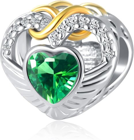 Gold Infinity Love Heart Wing Charm Birthstone Bead for Mom Sister Wife Grandma Women Birthday Bracelets in Saudi Arabia