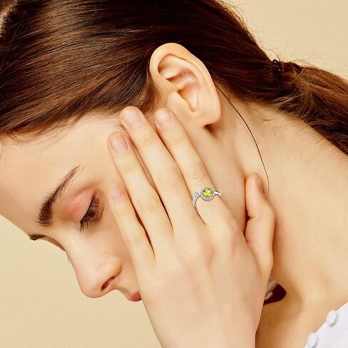 FOREVER QUEEN Birthstone Rings for Women 925 Sterling Silver Womens Month Ring Adjustable Ring Anniversary Birthday Mother's Day Jewelry Gift for Wife Mom Daughter Friend in Kuwait