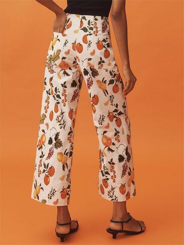 Alyweatry Women BUON Appetito Print Jeans High Waist Straight Leg Summer Fruit Tapas Print Denim Pants in Kuwait