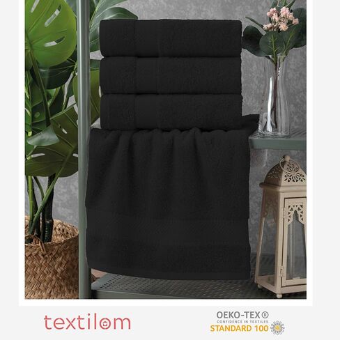 TEXTILOM Luxury 2 Pack Banded Cotton Bath Mats for Bathroom Floor [ Hotel, Spa, Tub, Shower Bath Mat Floor Towel Set ], Machine Washable & Soft & Absorbent & Quick Dry (20''x34'')- Grey in Saudi Arabia