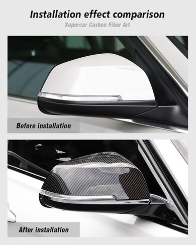 أغطية أغطية مرايا الباب F30، غطاء مرآة جانبية بديلة للرؤية الخلفية متوافق مع BMW F30 F22 F23 F20 F31 F32 F33 F36 F87 M2 X1 E84 (نمط ألياف الكربون) in Kuwait