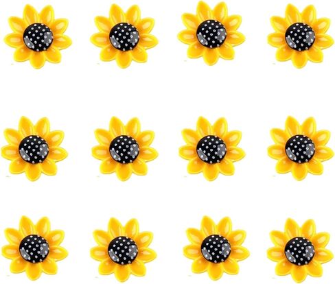 12 قطعة دبابيس عباد الشمس الراتنج مجموعة أنيقة زهرة الأزهار بيان بروش دبابيس الأزياء والمجوهرات اكسسوارات للنساء فتاة هدية in Kuwait