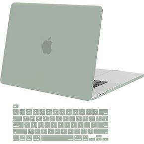 MOSISO Compatible with MacBook Pro 16 inch Case 2020 2019 Release A2141 with Touch Bar Touch ID, Ultra Slim Protective Plastic Hard Shell Case & Keyboard Cover Skin, Antique Green