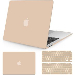 Seorsok Compatible with MacBook Air 13 Inch Case2022 2021 2020 2019 2018 Release A1932 A2179 M1 A2337 Touch ID,Plastic Hard Shell Case with Keyboard Cover-Brown