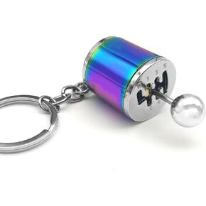 سلسلة مفاتيح شيفتر جير، 6 سرعات لصندوق التروس، سلسلة مفاتيح شيفتر سلسلة مفاتيح، حلقة مفاتيح صغيرة لمقبض ناقل الحركة في السيارة، ملحقات سلسلة مفاتيح لمفتاح السيارة (أسود) in Kuwait