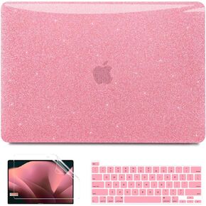 Anban Compatible with MacBook Pro 13 inch Case M2 2024 2023 2022, 2021-2016 M1 A2338 A2251 A2289 A2159 A1989 A1706 A1708, Glitter Pearly Luster Hard Shell Case + Keyboard Cover + Screen Protector
