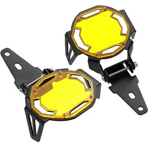 Motoforti Pair Motorcycle LED Fog Light Protector Guards OEM Foglight Lamp Cover Fit for BMW R1200 F800R1250 F850 /GS Yellow