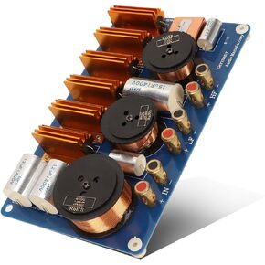 ASHATA 2 Way Speaker Crossover, Speaker Audio Frequency Divider, Frequency Distributor Divider, 2 Way Speaker Audio Crossover Filter, for Conference, Stage Speakers