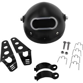 AuInLand Motorcycle Headlights Housing Bucket Fit 5-3/4 Inch Led Headlight Housing Trim Ring fit for Harley Davidson Motorcycle Accessories