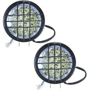 HOLATO 12V LED Headlight Front Head Lamp for 196cc 212cc Coleman BT200X Mini Bike 110cc 125cc 150cc TaoTao Coolster Sunl Baja Roketa Apollo Chinese ATV Electric Four Wheeler Quad Go Kart Heavy Duty