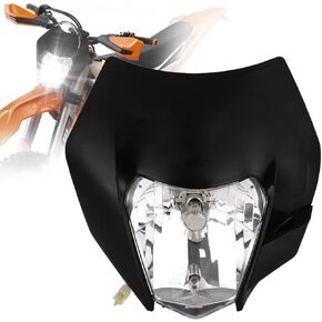 Dirt Bike Headlight Universal for SX SXF XC XCW EXC XCF CRF YZF KLX RMZ TX 50 85 125 150 250 300 350 450 500 525 Enduro Supermoto Black