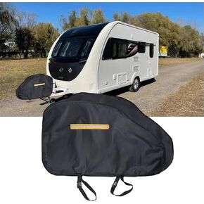 Andacar Caravan Hitch Cover, Waterproof Trailer Jack Cover Universal Trailer Hitch Covers Rain Snow Dust-Proof Hitch Ball Cover-36x24x6 inch.