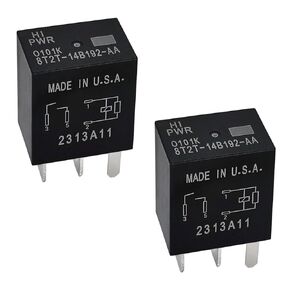Relay 8T2T-14B192-AA (Set of 2), 12VDC 4 Pins Automotive Relay - Reliable OEM Replacement, Compatible for Select Ford Vehicles