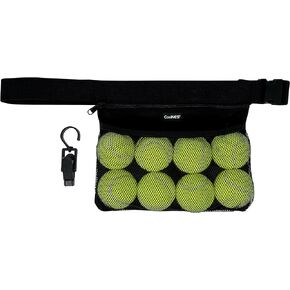 Ball Holder for Pickleball Tennis Golf - Adjustable Waist with Towel Hook Peg Accessories Space