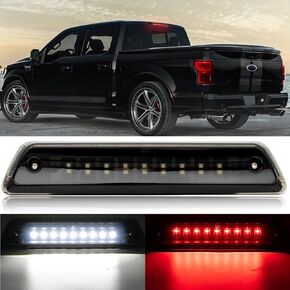 AUTOXBERT 3rd Brake Light for 2009 2010 2011 2012 2013 2014 Ford F150 2009-2014 Waterproof LED High Mount Stop Third Brake Light (Black Housing Smoke Lens)