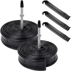 YUNSCM 700C Bike Tubes 700 X 25/32C (25/32-622) FV60mm Long Presta Valve Premium Quality Butyl Inner Tubes 700C Road Bike Bicycle Tire Tubes 2-PCS