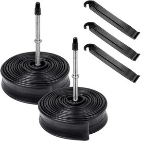 2 Pack 700C Bike Tubes 700 x 25C/28C/30C/32C FV80 Long Presta Valve Compatible with 700 x 25C 700 x 26C 700 x 27C 700 x 28C 700 x 30C 700x31C 700 x 32C Bike Bicycle Tire Tubes