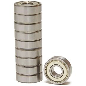 Rout Supply Co. Metal Shielded ABEC 7 Bearings - 10 Pack Skateboard/Roller Skate