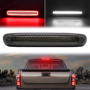 R&F Auto F1 Style Strobe LED استبدال أضواء الفرامل الثالثة لسيلفرادو سييرا 1500 2500HD 3500HD 2014-2019 سقف البضائع الخفيفة ارتفاع جبل وقف مصباح الفرامل الثالثة ضوء بيك اب شاحنة عدسة مدخنة