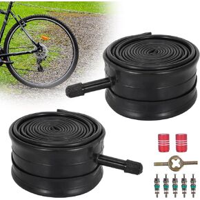 26 Inch Bike Tubes Bicycle Inner Tube with 32mm Schrader Valve Replacement for 1.5-4.0 Most Road and Mountain
