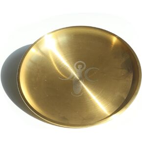 Gold Offering Prayer Ritual Bowl Plate Great for Altar,Meditation,Witches,Incense Sticks, smudging, Candle,Crystal,Jewelry,Yoga Use (Ephesians 6:18-19)